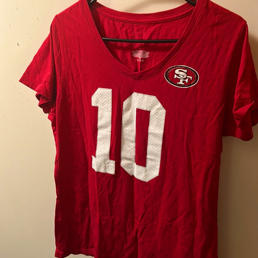 49ers women’s T Shirt Fanatics - L
